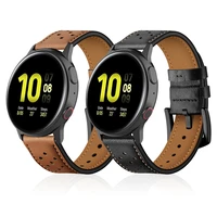 leather watchband for samsung active 2 strap band for galaxy watch 46mm 42mm gear sport s3 replaceable accessories correa