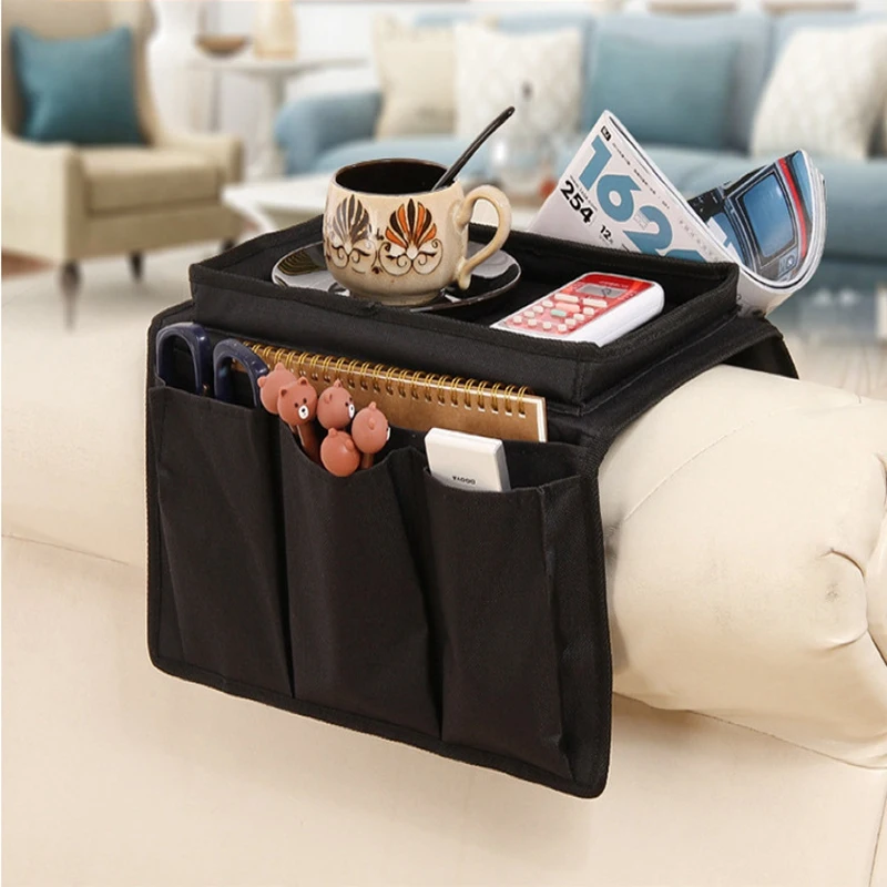 

New Sofa Armrest Organizer with 4 Pockets&Cup Holder for TV Remote Control