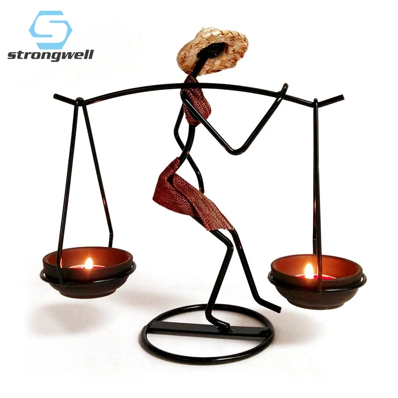 

Strongwell, товары для дома, креативный подсвечник с персонажами, романтическая Статуэтка Девушка из железа, обеденный стол