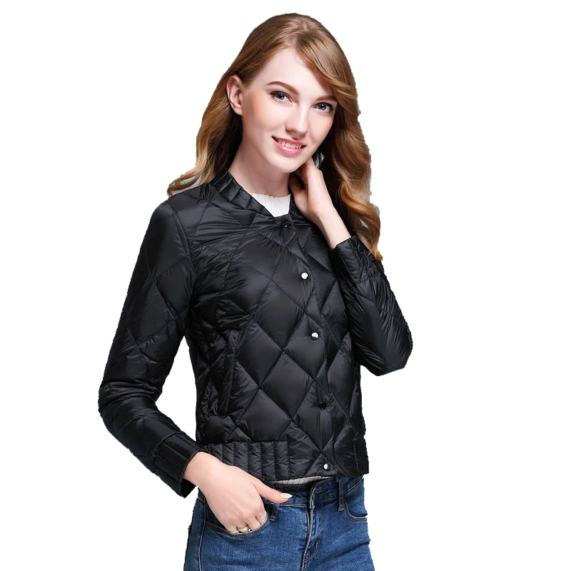 

2021 new style, thin and light Korean women's slim slimming diamond lattice small short down jacket jacket casual comfortable