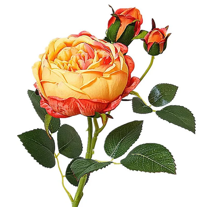 

Одна искусственная Роза с длинным стержнем (3 головки/штука), искусственные круглые розы длиной 29 дюймов для искусственных цветов