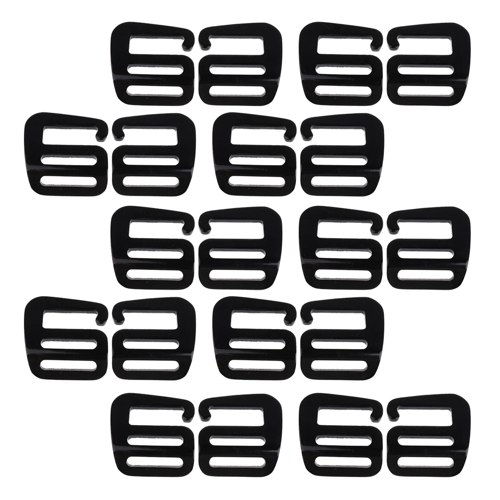 

10 Pairs G Hook Outdoor Webbing Quick Release Buckle for Backpack Strap 25mm