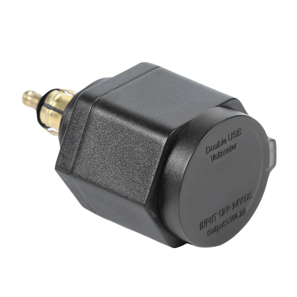 

Waterproof Motorcycle 4.2 Amp DIN Hella Plug to Dual USB Charger Motorcycle Boat Marine Truck RV ATV LED with Voltmeter