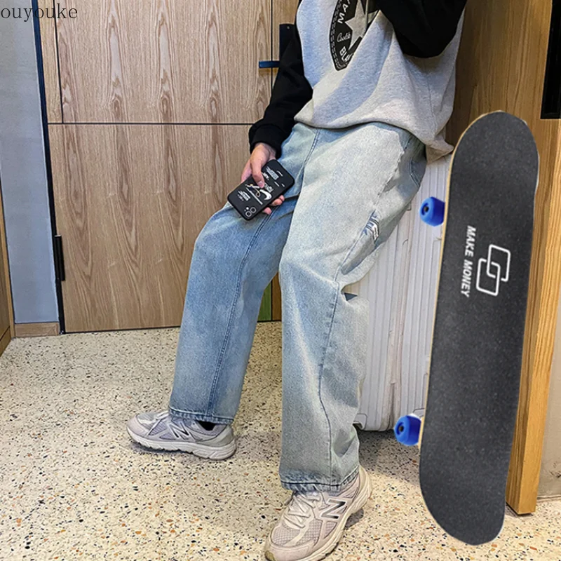 

Men's and women's Loose leg jeans Wide Leg Street style Hip Hop jeans Skateboard jeans Loose leg jeans Y2K jeans womens jeans