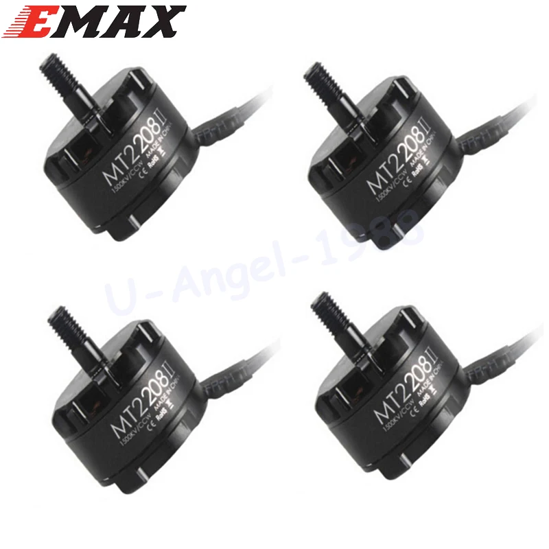 4 набора/партия EMAX охлаждение CW CCW бесщеточный двигатель MT2208 II 1500KV 2000KV для