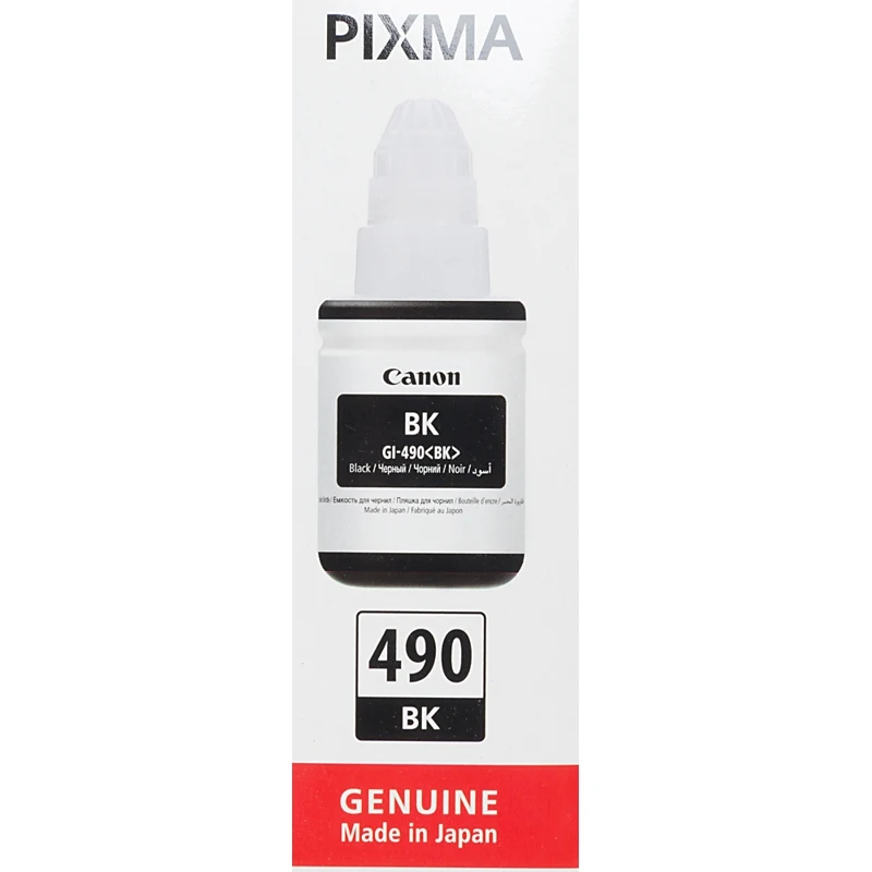 Картридж струйный Canon GI 490BK 0663C001 черный (135мл) для Pixma G1400/2400/3400|Картриджи с тонером| |