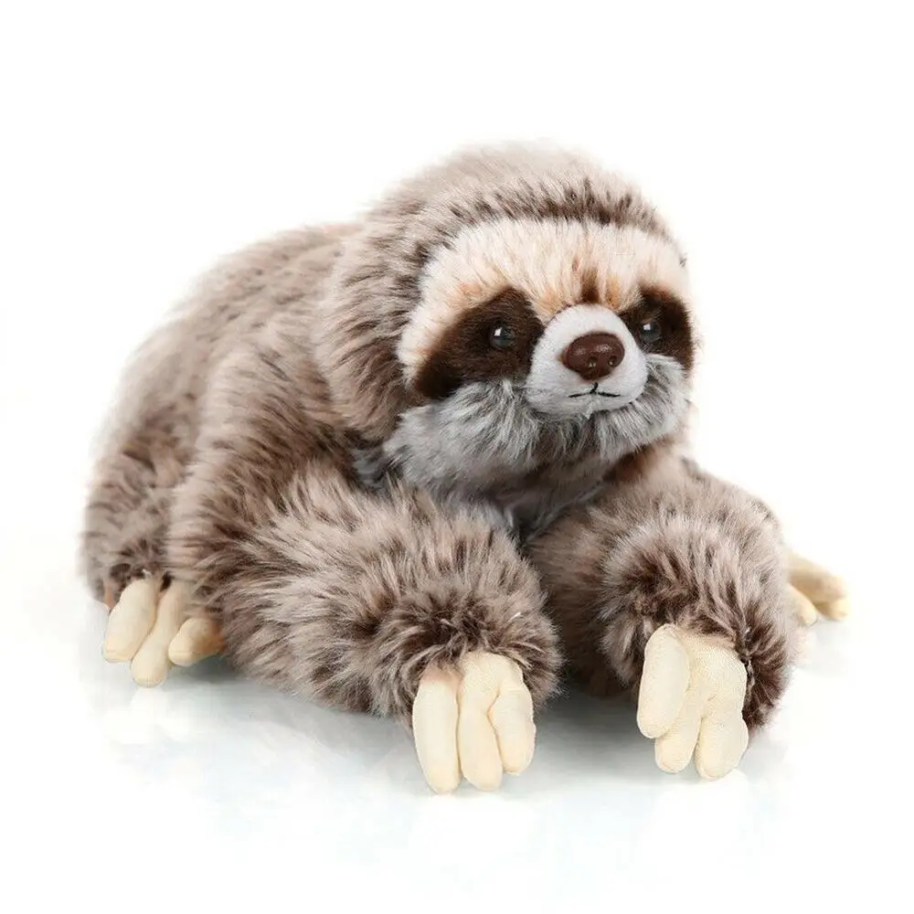 35 CM Premium Three Toed Sloth Real Life Plush Toy Stuffed Animals  Soft Plush Sloth Critters Children Gifts Doll Birthday