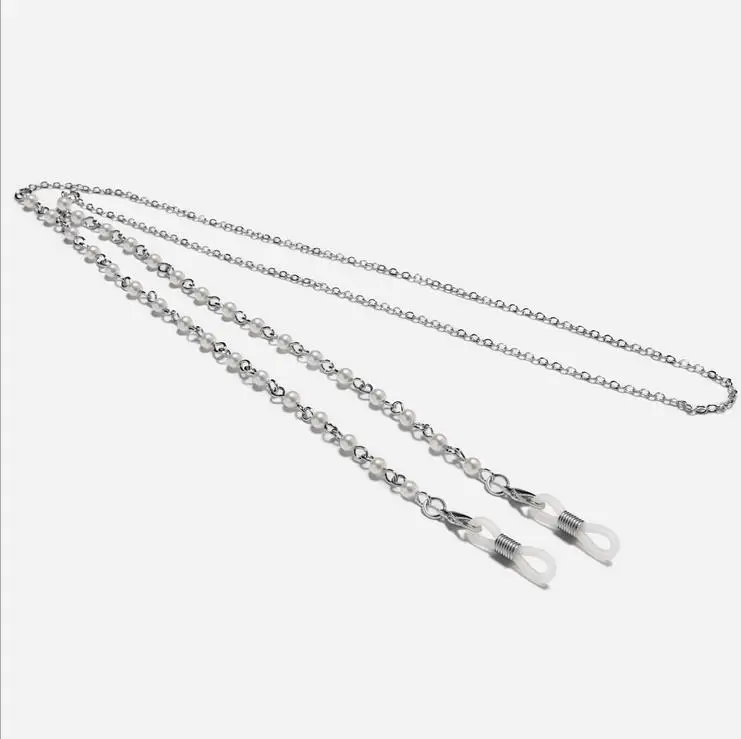 

2021Chic Fashion Reading Glasses Chain for Women Metal Sunglasses Cords Casual Pearl Beaded Eyeglass chain for glasses women