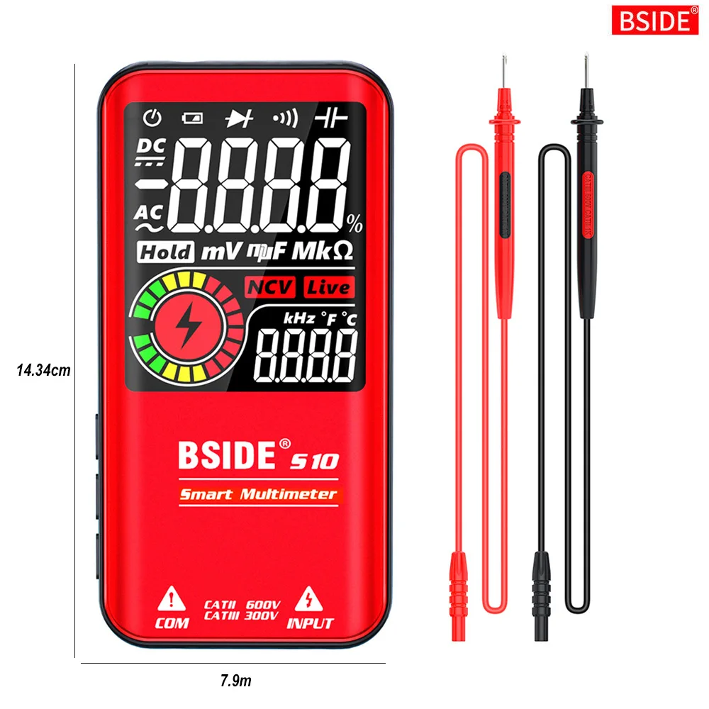 Цифровой Интеллектуальный мультиметр BSIDE S11/S10 ЖК дисплей 9999 отсчетов