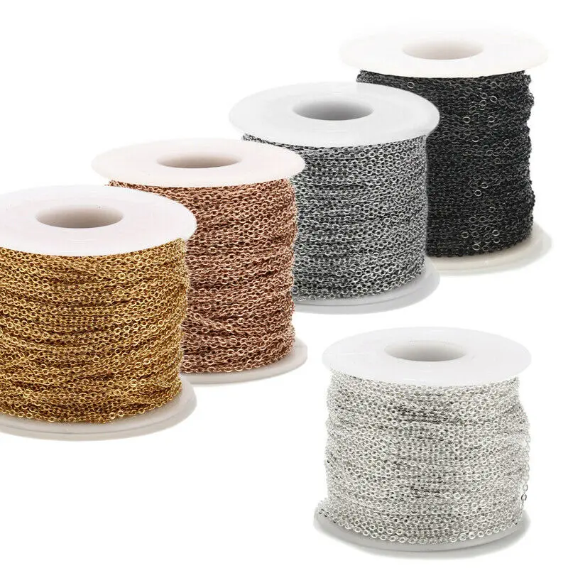 Цепочка из нержавеющей стали для изготовления украшений сделай сам 2 м 1 мм 5