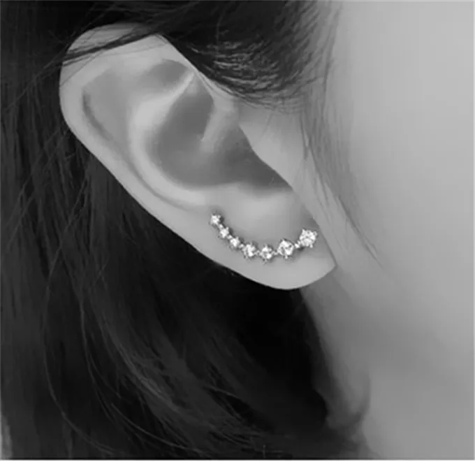 Silver 7 Модные серьги, ювелирные изделия с кристаллами, милые стразы, серьги с котом, серьги-гвоздики с милым котом для женщин и девушек, подарок - Окраска металла: Silver 7