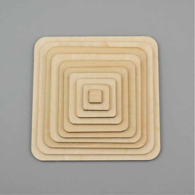 Пустые круглые угловые квадратные листы незавершенные неокрашенные для