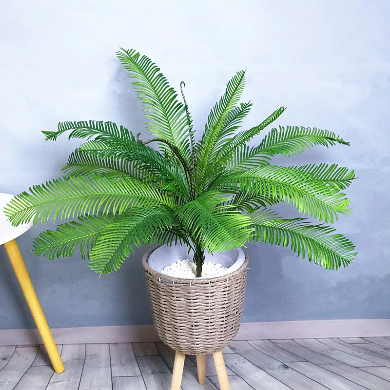 Большие искусственные зеленые растения пластиковое Кованое железное дерево