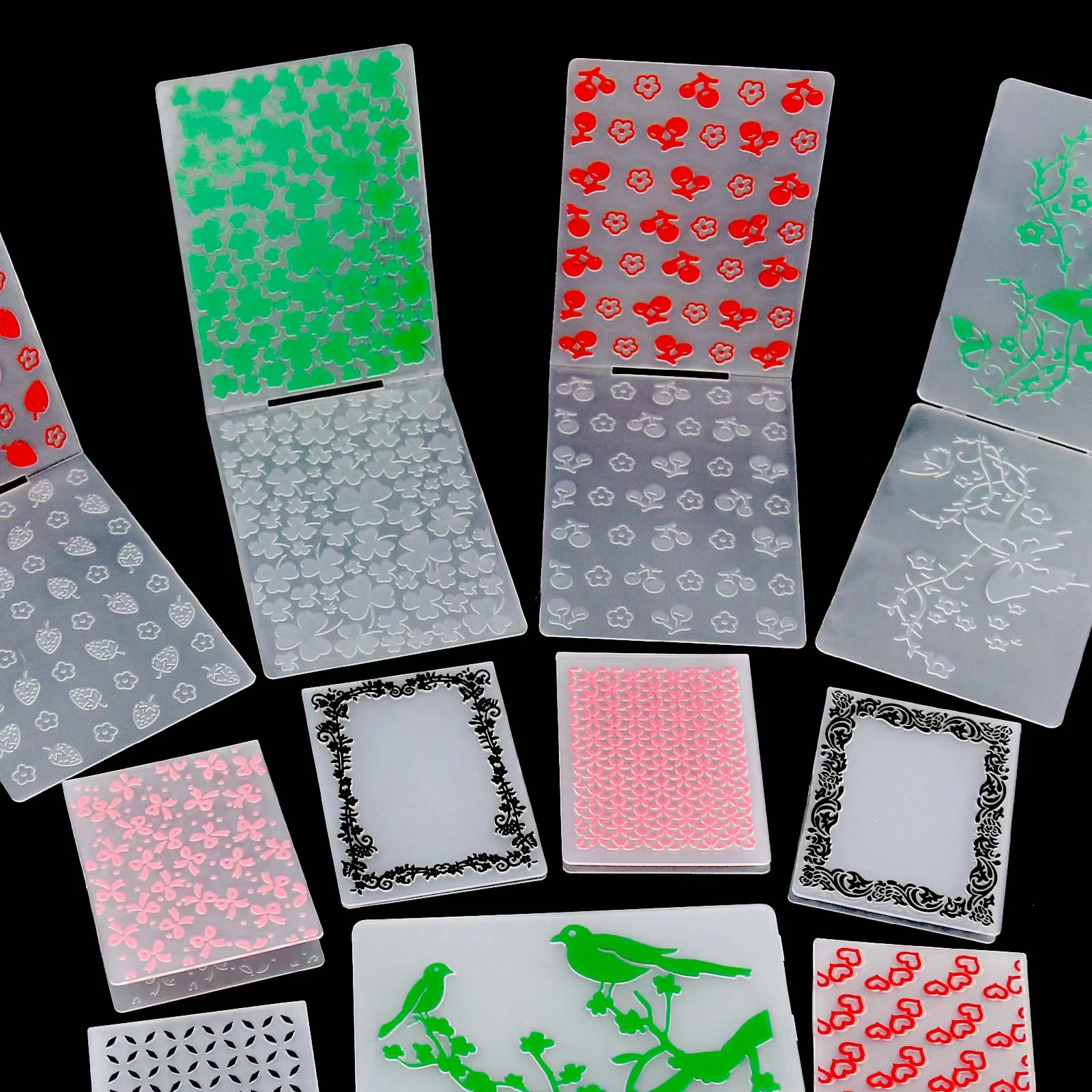 DABOXIBO клубника вишня Blosso пластиковые папки для тиснения карт/DIY