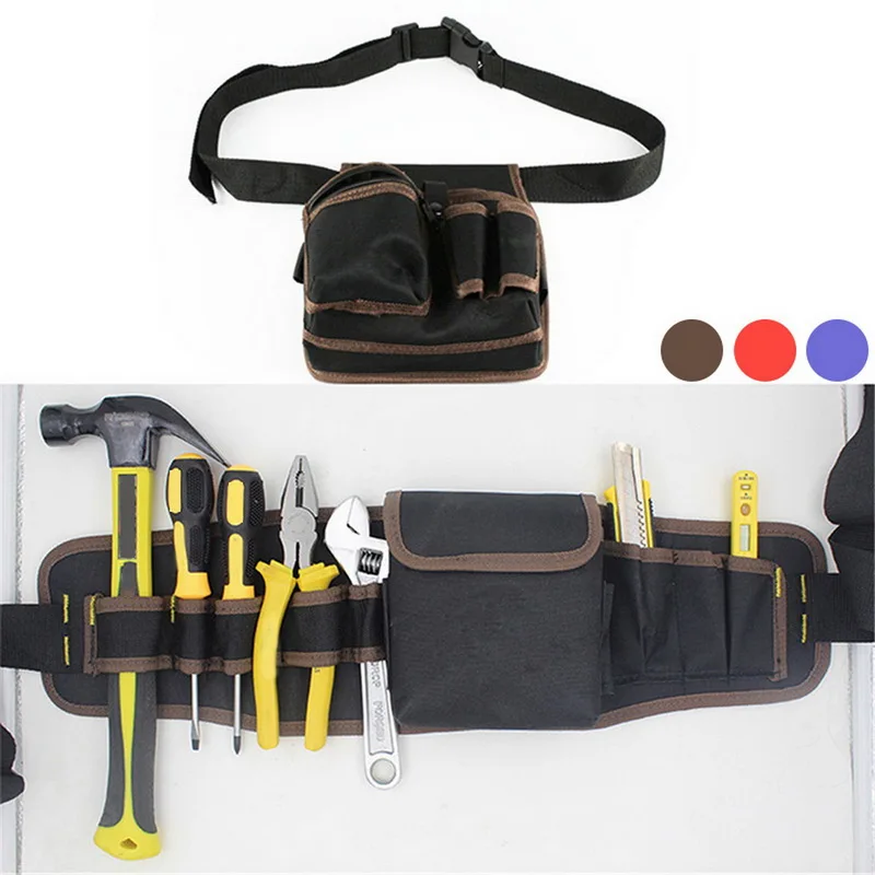 

Urijk Large Capacity Waist Tool Bag Waist Pockets Electrician Tool Bag Oganizer Carrying Pouch Tools Bag Belt Waist Pocket Case