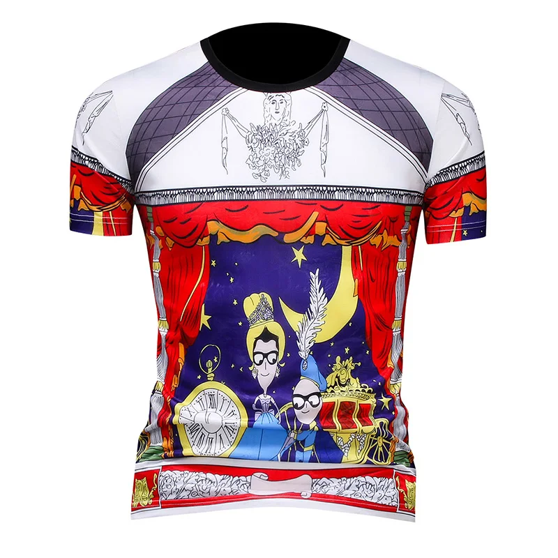 

Summer Tshirt Men Streetwear Round Neck Casual T-Shirt Short Sleeve Fashion Print Tee Tops Camiseta Hombre Club Party Clothes