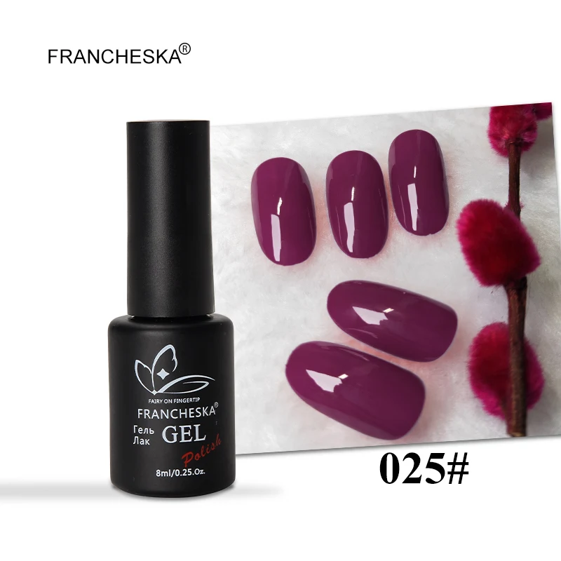 Color UV gel 025 Francheska резиновое верхнее Базовое покрытие для ногтей праймер Топ базовый набор tirnak oje nagels spulletjes gellak unghie bluzki unhas гель лак - Цвет: Color UV gel 025