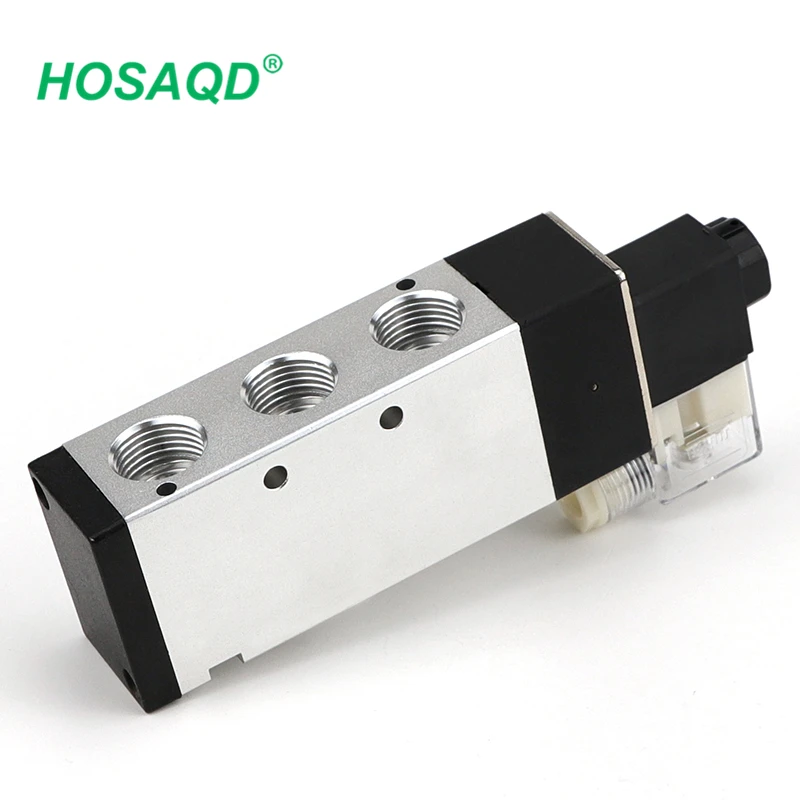 

DC24v, DC12V, AC24V, AC36V, AC220V, AC380V with Fittings 4V410-15 good quality 5 port 2 position Solenoid Valve