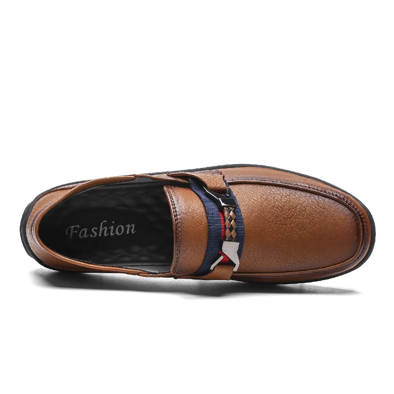 2019 New Men Loafers Leather Soft Flats Shoes High Quality Men's Driving Casual Moccasins Slip-On Oxford Male Size46 | Обувь