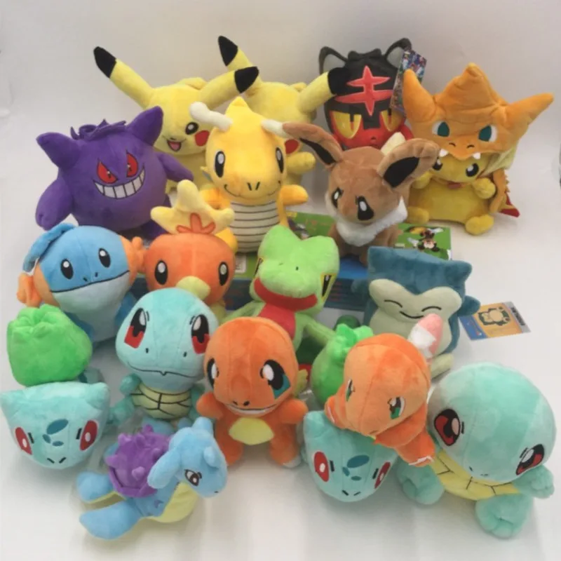 

Pokemon Hot Sale Genuine Plush Doll Pokemon Kabi Miaowa Seed Toy Jennie Turtle Little Fire Dragon Doll Game