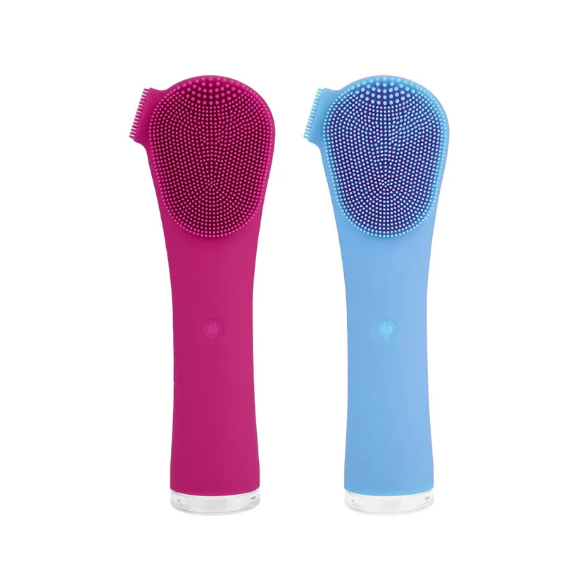 Портативная электрическая щетка для чистки лица силиконовый звуковой Массажер