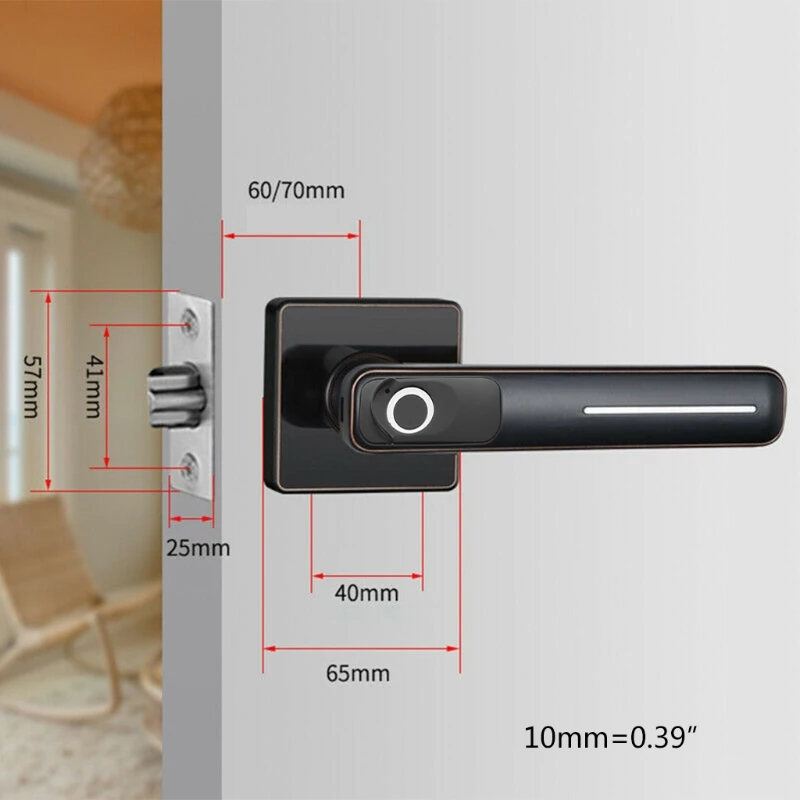 

1Set Smart Electronic Door Lock Biometric Fingerprint Lock with Key for Home Kit