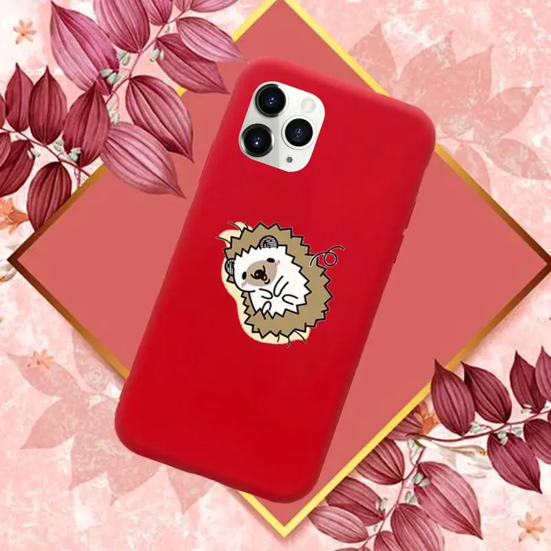 

Animal lovely cartoon hedgehog Phone Case Candy Color for iPhone 6 7 8 11 12 s mini pro X XS XR MAX Plus