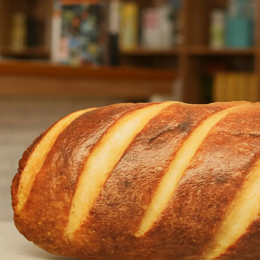 Длинная Подушка для масла хлеба мяса булочек Сезам пиццы стейка плюшевая подушка