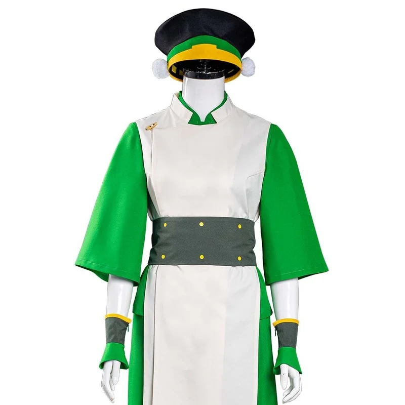 

TAvatar The Last Airbender Cosplay Toph bengfang Cosplay Costume Green Outfit Halloween Carnival Suit