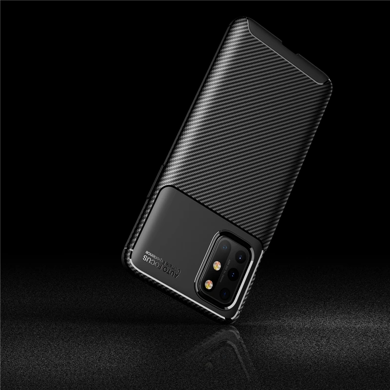 For Oneplus 8T Case Coque fiber Armor Silicone Rubber Protective Case For OnePlus Nord Case Cover For OnePlus 8 Oneplus 8 7 6 5