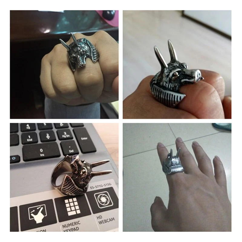 Титан Сталь персональный Волчья Голова Самозащита кольцо с шипами в стиле