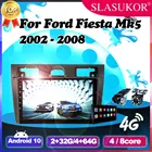 9 дюймов Android 10 для Ford Fiesta Mk VI 5 Mk5 2002 2003 2004 - 2008 автомобильное радио мультимедийный видеоплеер навигация Carplay радио
