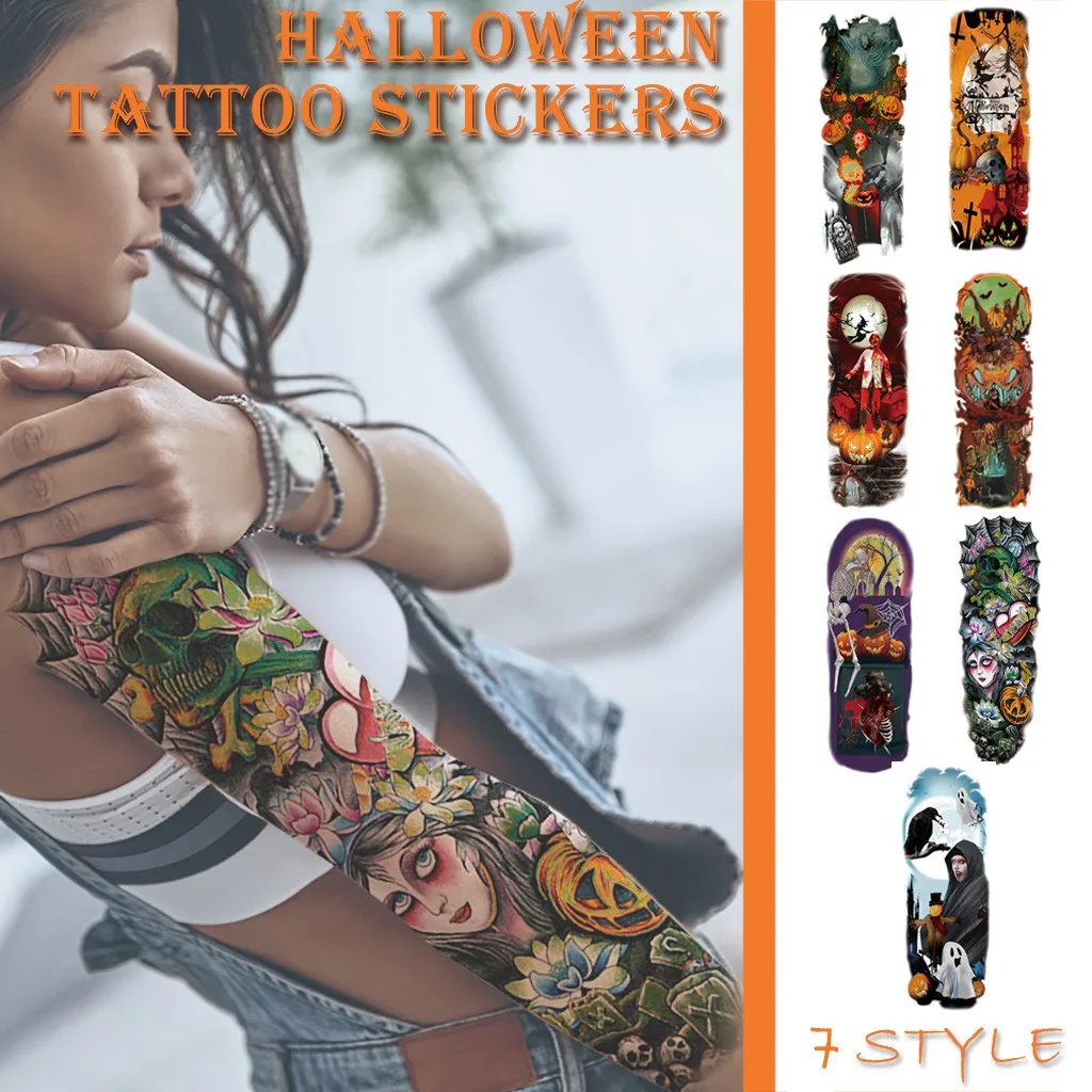 Защита окружающей среды водонепроницаемая татуировка на Хэллоуин наклейка s