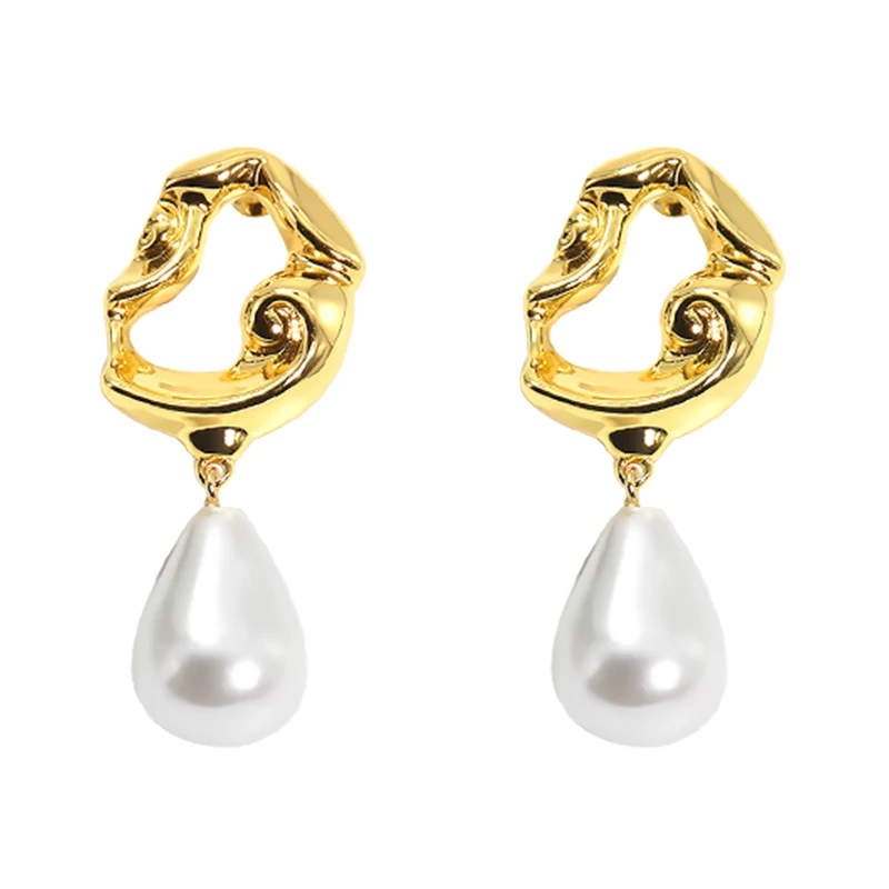 

Luxury Quality Christmas Earring Pearl Hanging Earrings For Women Fashion Elegant Gold-ear Hoop Accessory Fashion Jewelry