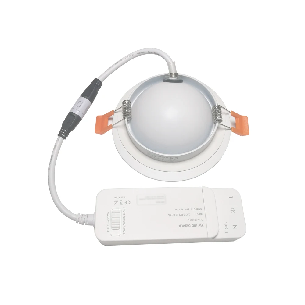 7 Вт светодиодный встраиваемый потолочный светильник трехцветные КТК пятна AC220V