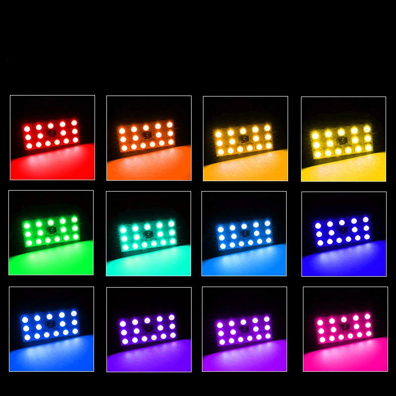 T10 RGB 5050 24SMD Автомобильный светодиодный пульт дистанционного управления Rgb