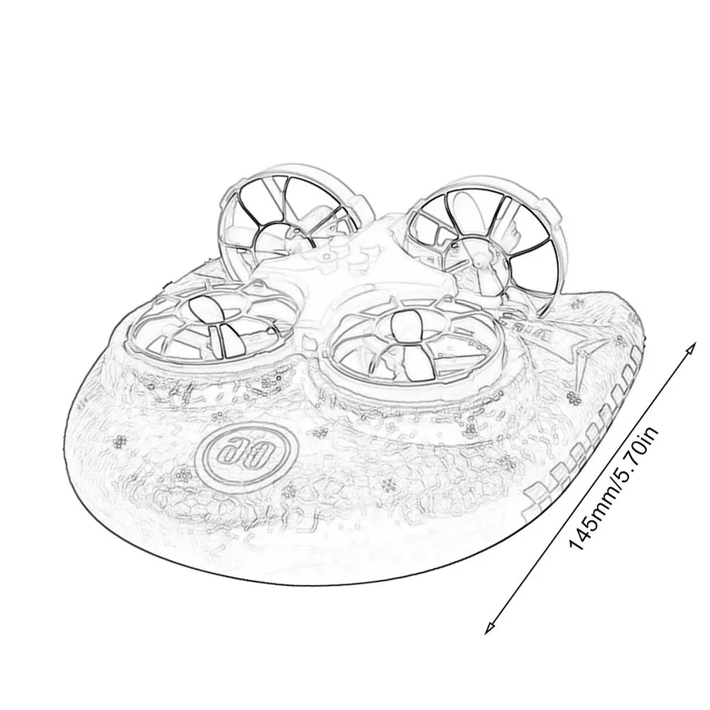 

Water Land And Air Four-Axis Aircraft Hovercraft Three-In-One Multi-Function Toy One-Button Tumbling Mini Drone