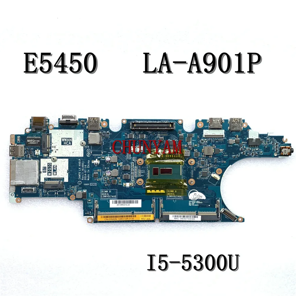 I5 5200U/I5 5300U для Dell latitude E5450 Материнская плата ноутбука ZAM70 LA A901P CN 0YNX9N YNX9N C7K68 DKNFC