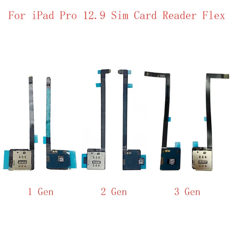

SIM Card Tray Reader Holder Connector Flex Cable Ribbon Socket Port For iPad Pro 12.9 1Gen 2 Gen 3Gen Sim Card Reader Flex