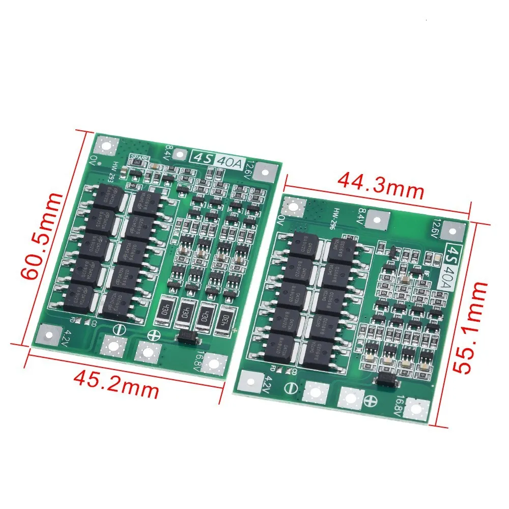 3 S/4S 40A 60A литий-ионный аккумулятор Защитная плата 18650 BMS для электродвигателя 11,1 V 12,6 V/14,8 V 16,8 V