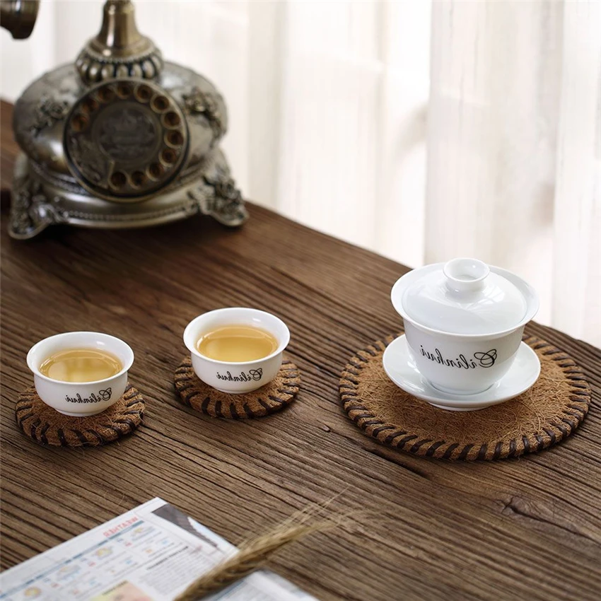 Круглая пробка подставки коврик для кофейной чашки подушка чайный набор кунг-фу