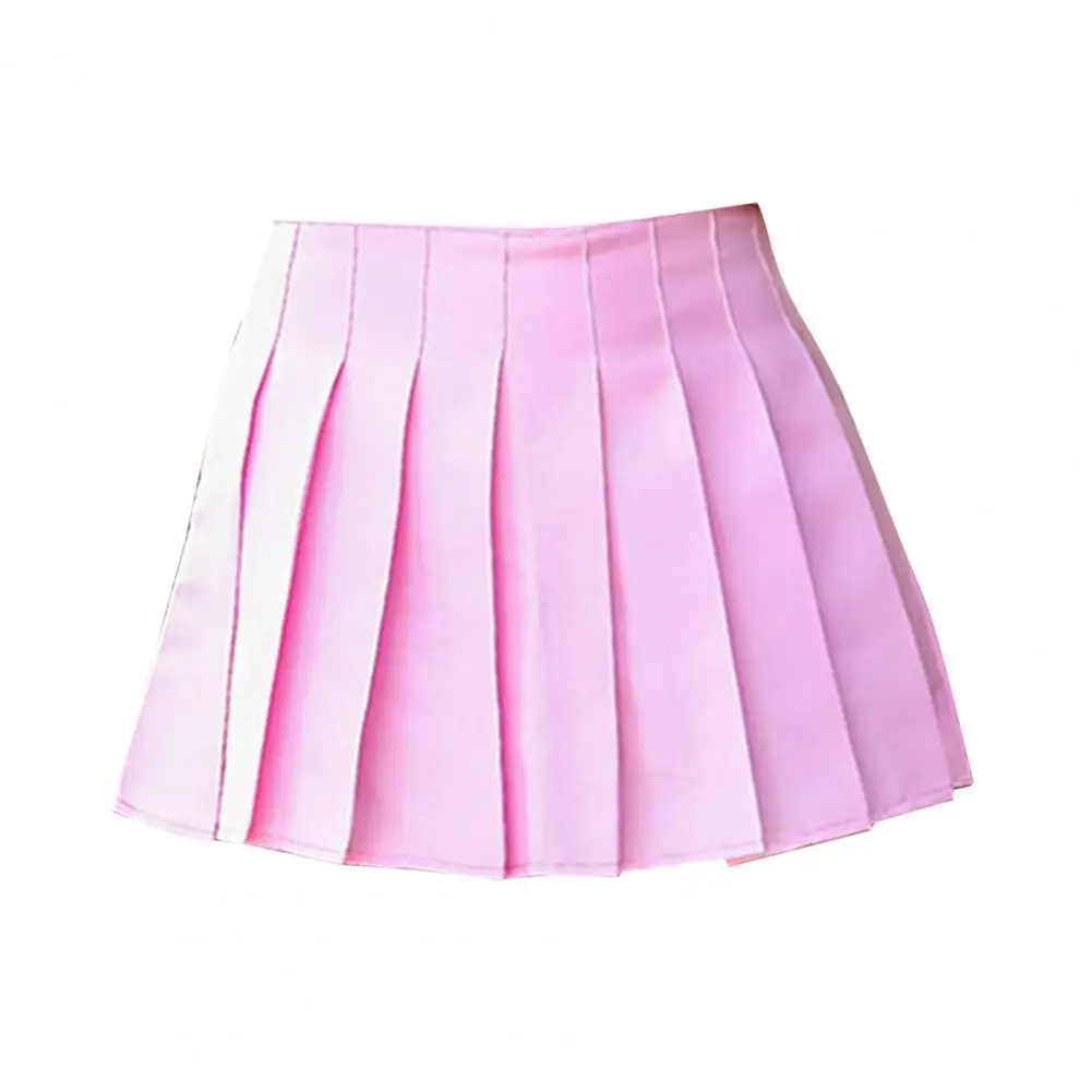 

Plus Size Summer Women Skirt Pleated A-Line High Waist Casual Skirts Polyester Charming Uniform Short Skirts for Beach