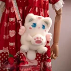 Супер милый кот Сумка из плюша в японском стиле Харадзюку в стиле лолита для маленьких девочек мягкая пушистая сумка через плечо сумки из натуральной кожи Косплэй японский Kawaii куклы для сумки