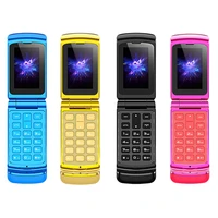 mini flip cellphone portable bluetooth mobile phone 800mah battery 32mb32mb phone for child kid student ulcool f1