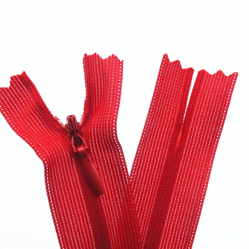 30 см (12 дюймов) 10 шт 3 # шелковая скрытая молния пользовательский процесс шитья