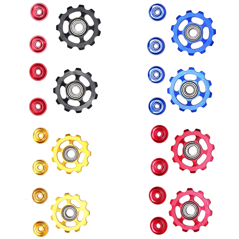 

2pcs 11T Ultralight MTB Aluminum Alloy Bike Bearing Jockey Wheel Rear Derailleur Pulleys Outdoor Bicycle Parts New