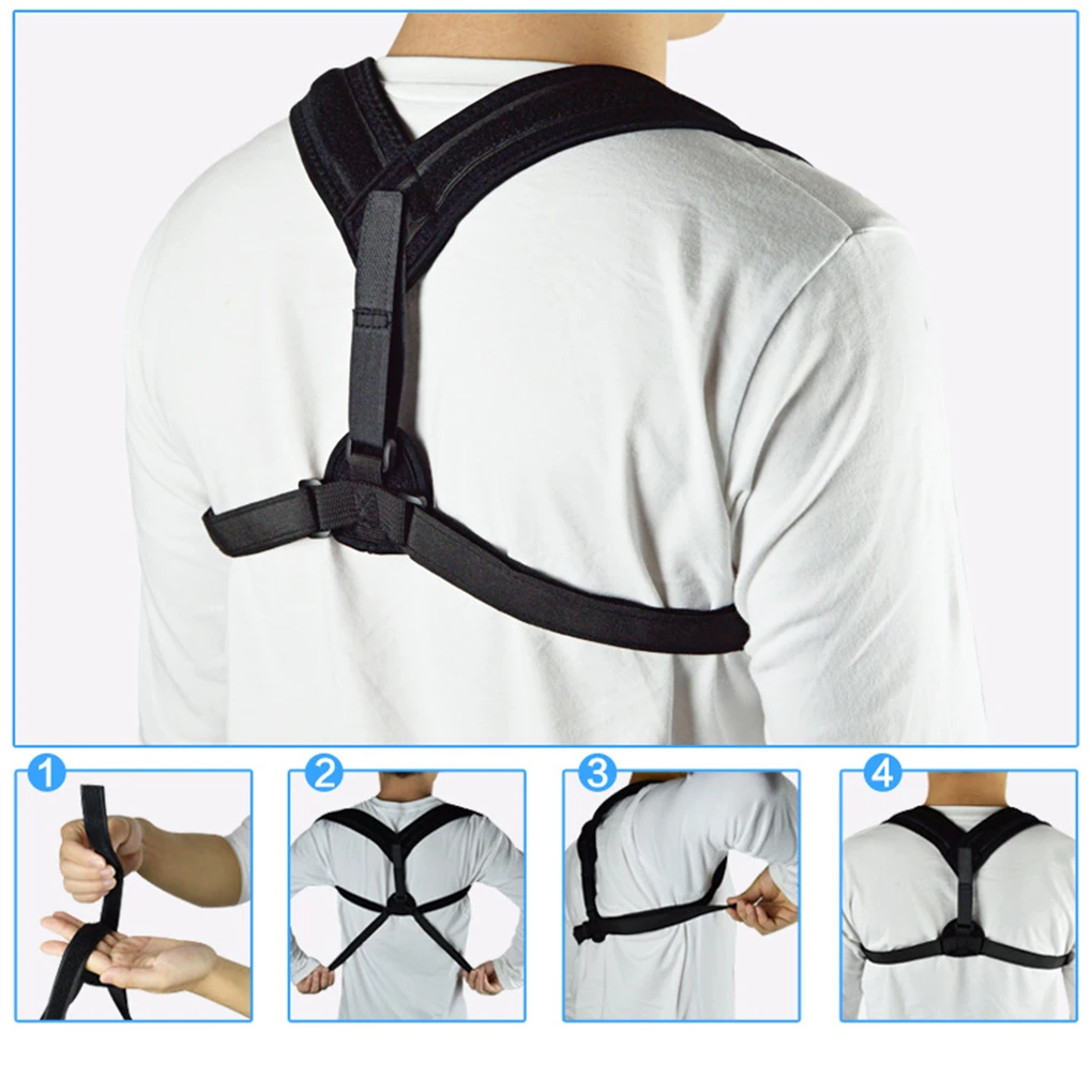 

Back Spinal Support Brace Posture Corrector Trainer Physical Therapy Shoulder Neck Pain for Men Women