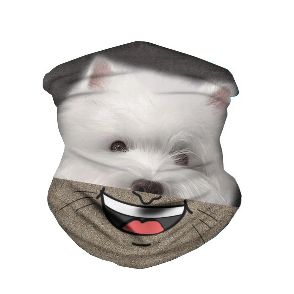 

49*25cm Funny Animal Pattern Magic Headscarf Men Lion For Casual Outdoor Sports Jogging Face Towel Windshield Scarf 2021