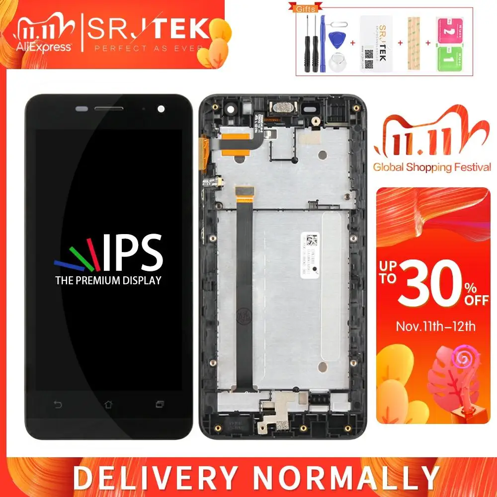 Srjtek экран для Asus Zenfone 5 LITE A502CG 100% протестированный 0 ''Новый 960x540 ЖК дисплей +