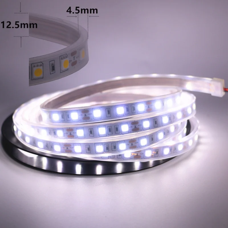 Водонепроницаемая силиконовая трубка RGB Светодиодная лента RGBW RGBWW 50 см 1 м 5